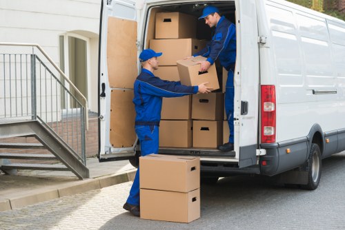 Local removals vehicle near Clapham residential streets