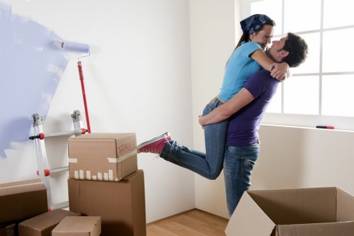Careful loading of commercial items during a local Clapham relocation