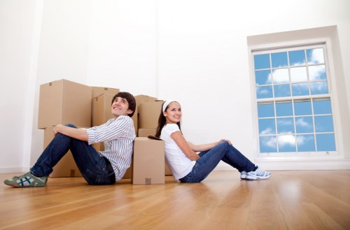 Loading furniture safely into a van in Clapham