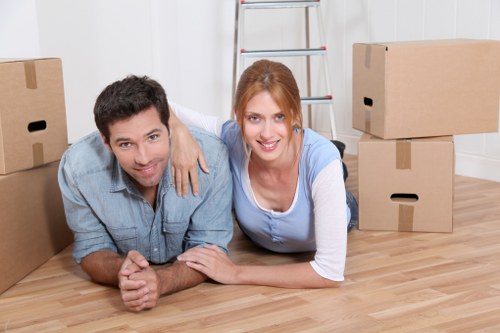 Professional movers handling a flat move in Clapham
