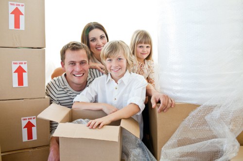 Assorted moving boxes and protective wrap for local packing services
